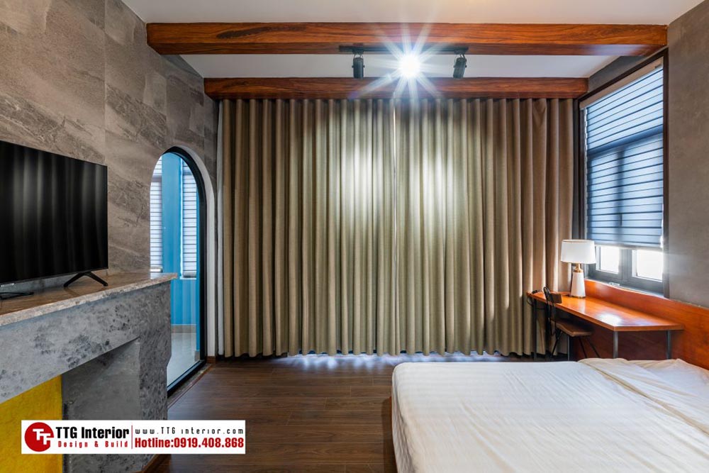 Thiết kế và thi công homestay Quảng Ninh phòng ngủ hiện đại