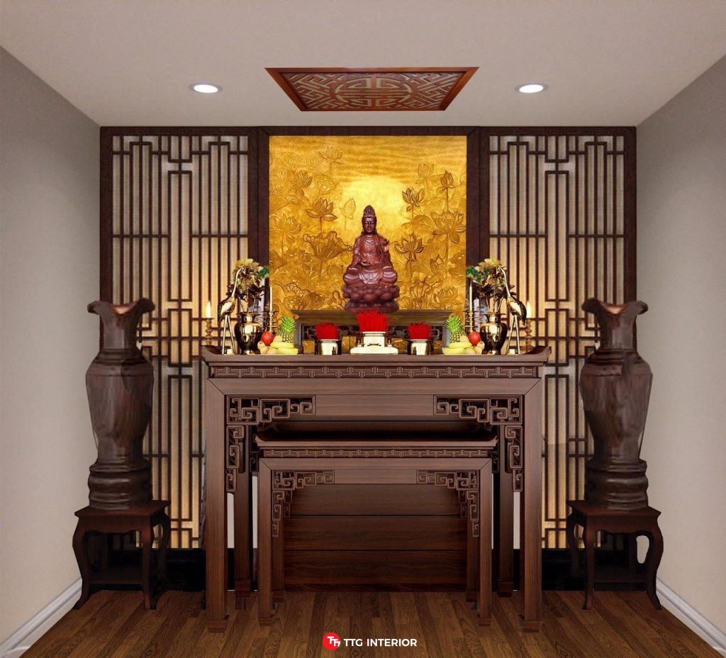 bàn thờ Phật hiện đại