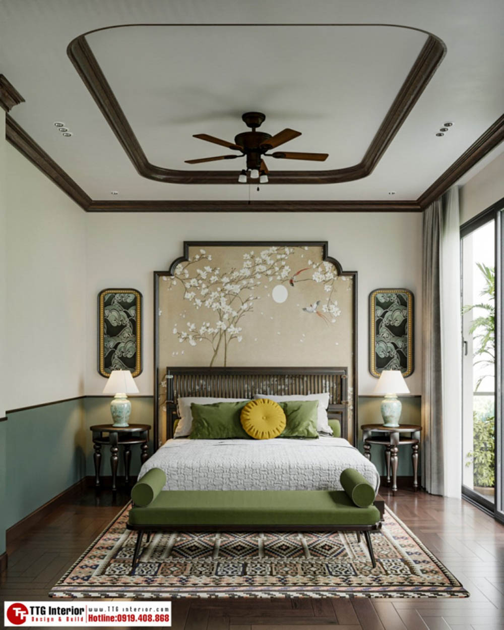 Thiết kế phòng ngủ phong cách Indochine 