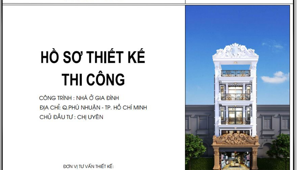 hồ sơ thiết kế biệt thự tại Thái Bình