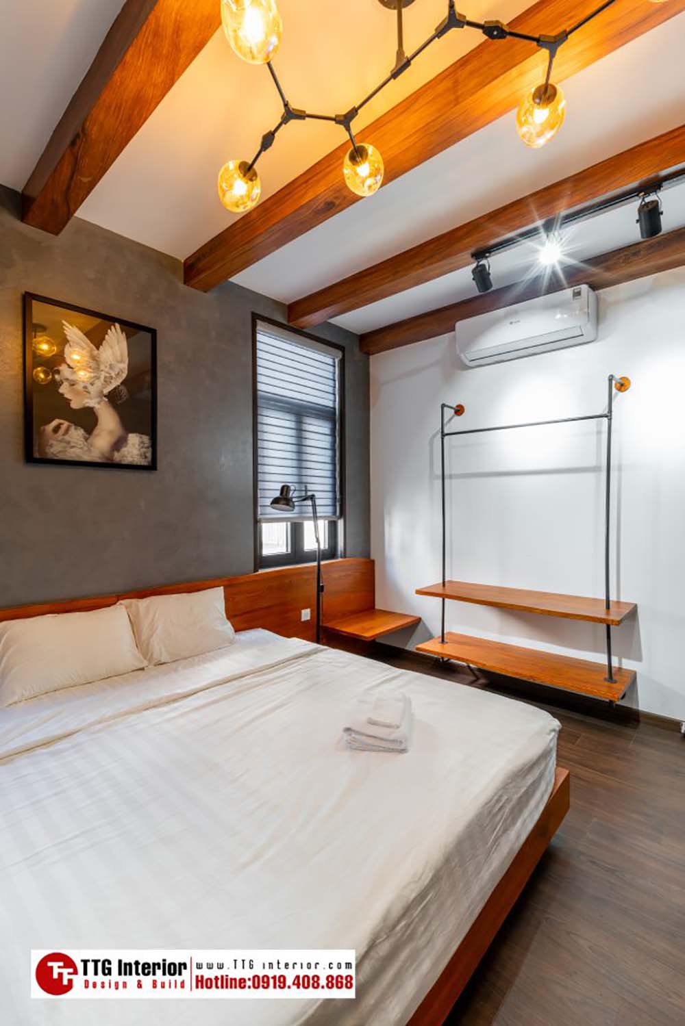Phòng ngủ 2 homestay với thiết kế và thi công homestay Quảng Ninh