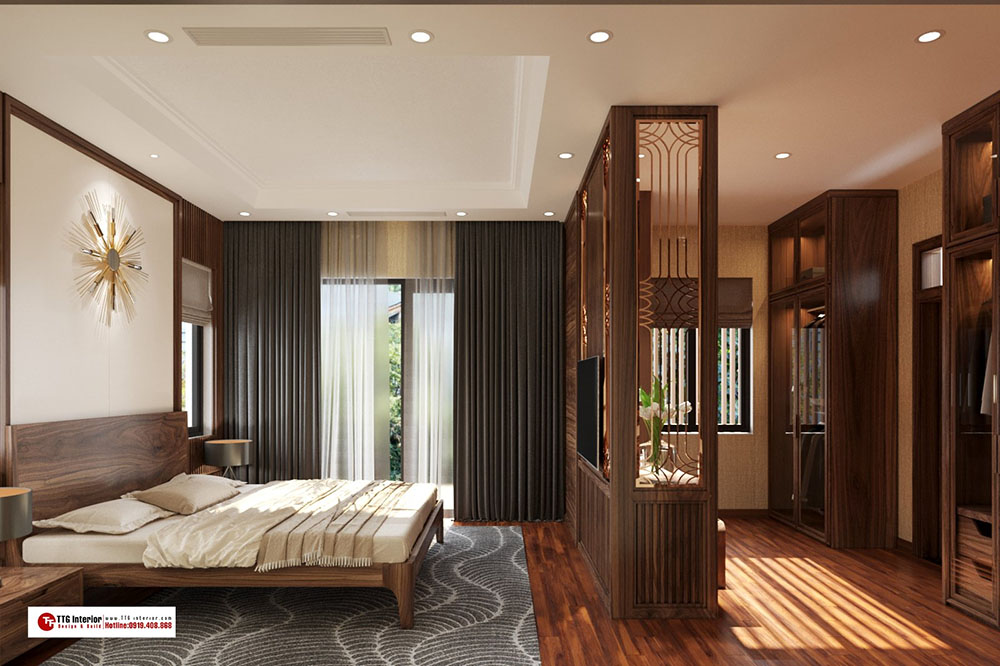 Thiết kế phòng ngủ khách sạn Quảng Ninh ấm cúng