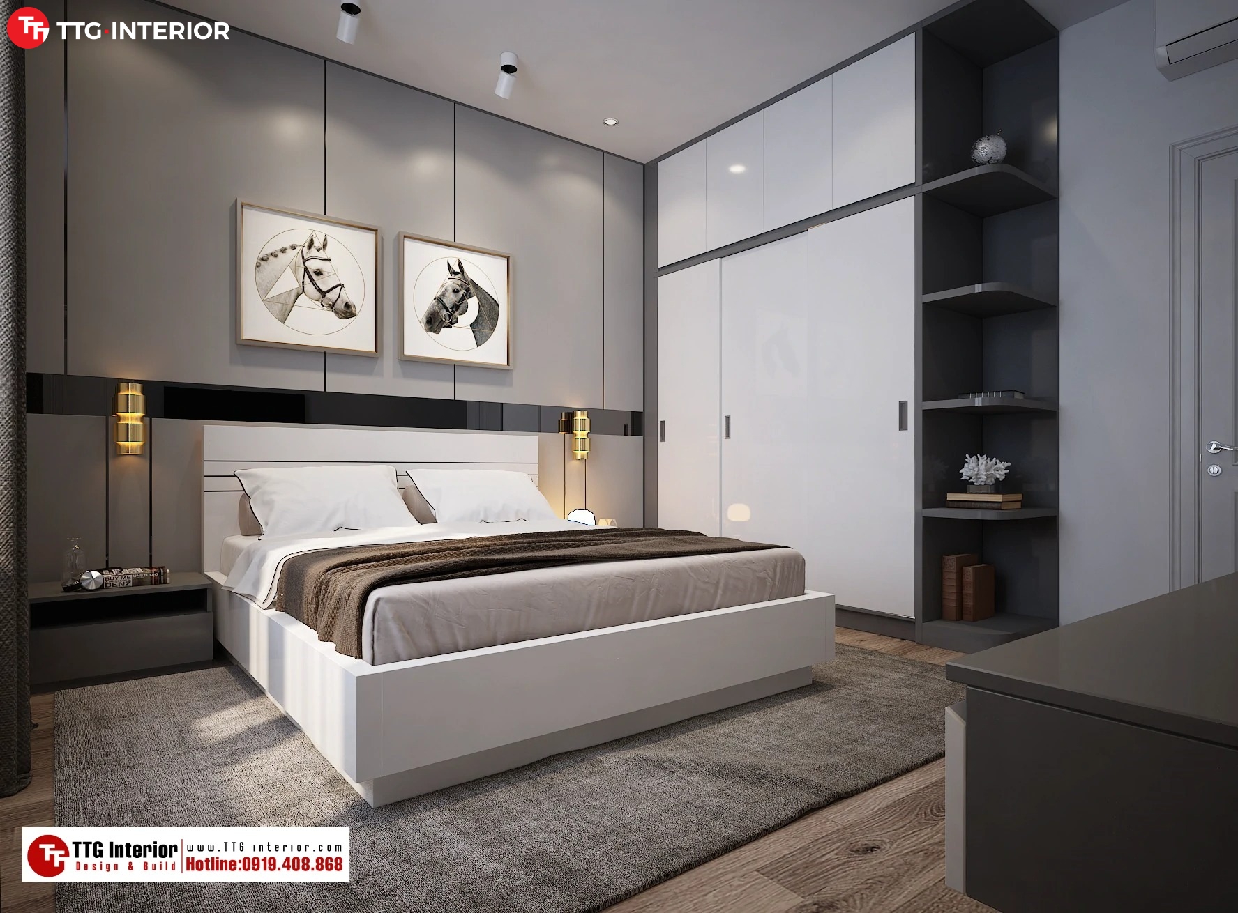 Thiết kế phòng ngủ phong cách hiện đại