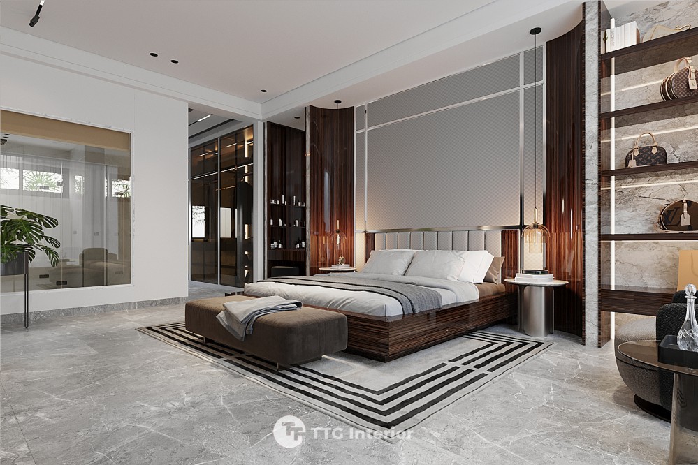 Thiết kế phòng ngủ biệt thự hiện đại tại Thái Bình