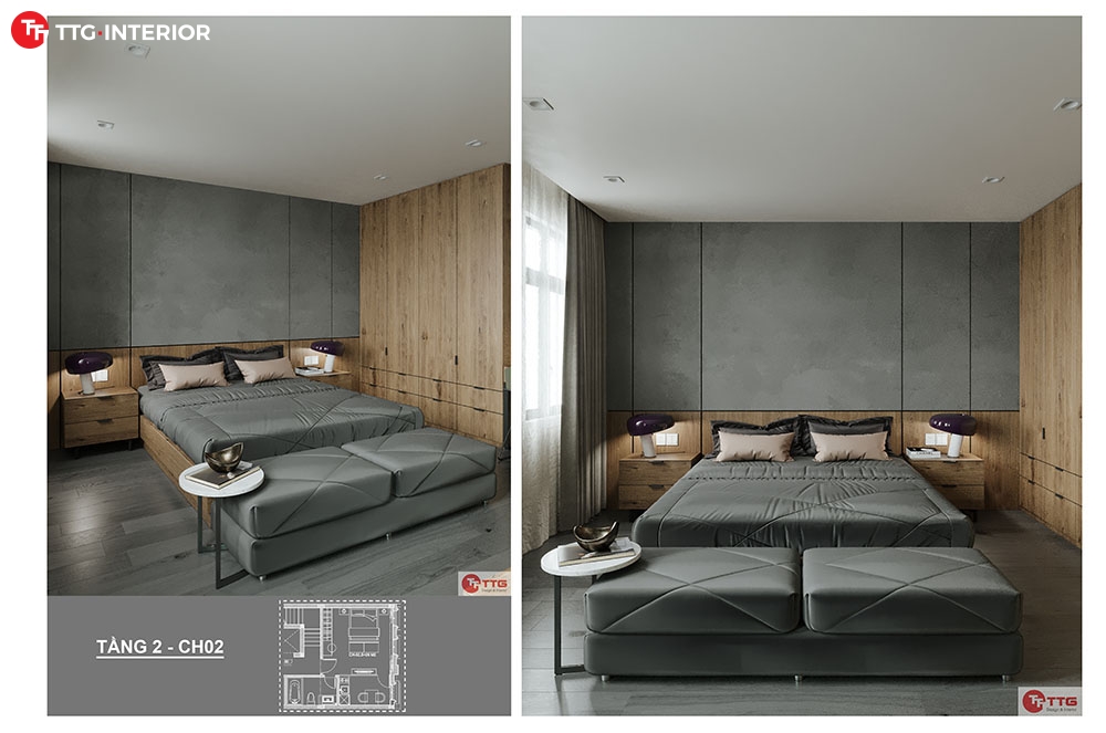 Mẫu thiết kế phòng ngủ trong chung cư cao cấp