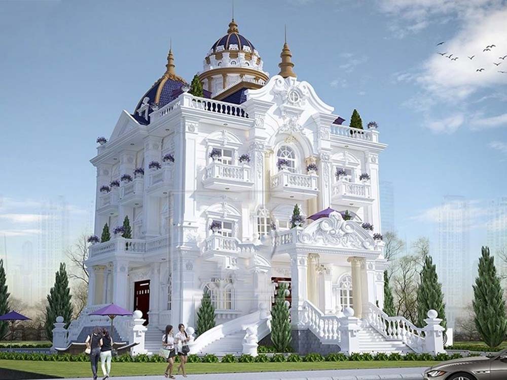 Thiết kế kiến trúc tại Thái Bình phong cách lâu đài