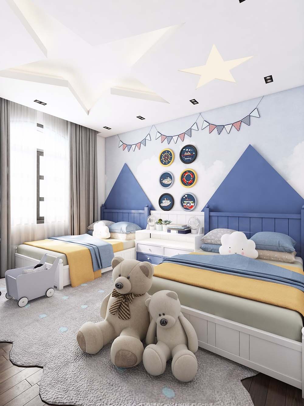 Phòng ngủ trẻ em không gian mở