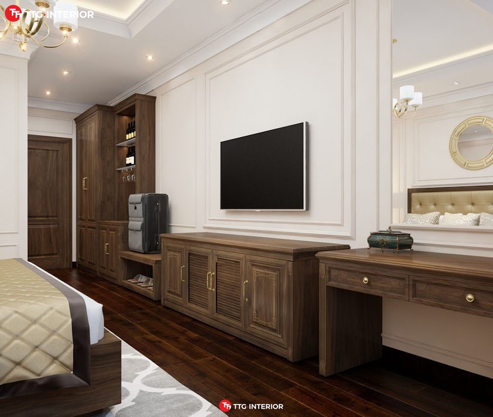 Thiết kế nội thất phòng ngủ khách sạn cao cấp