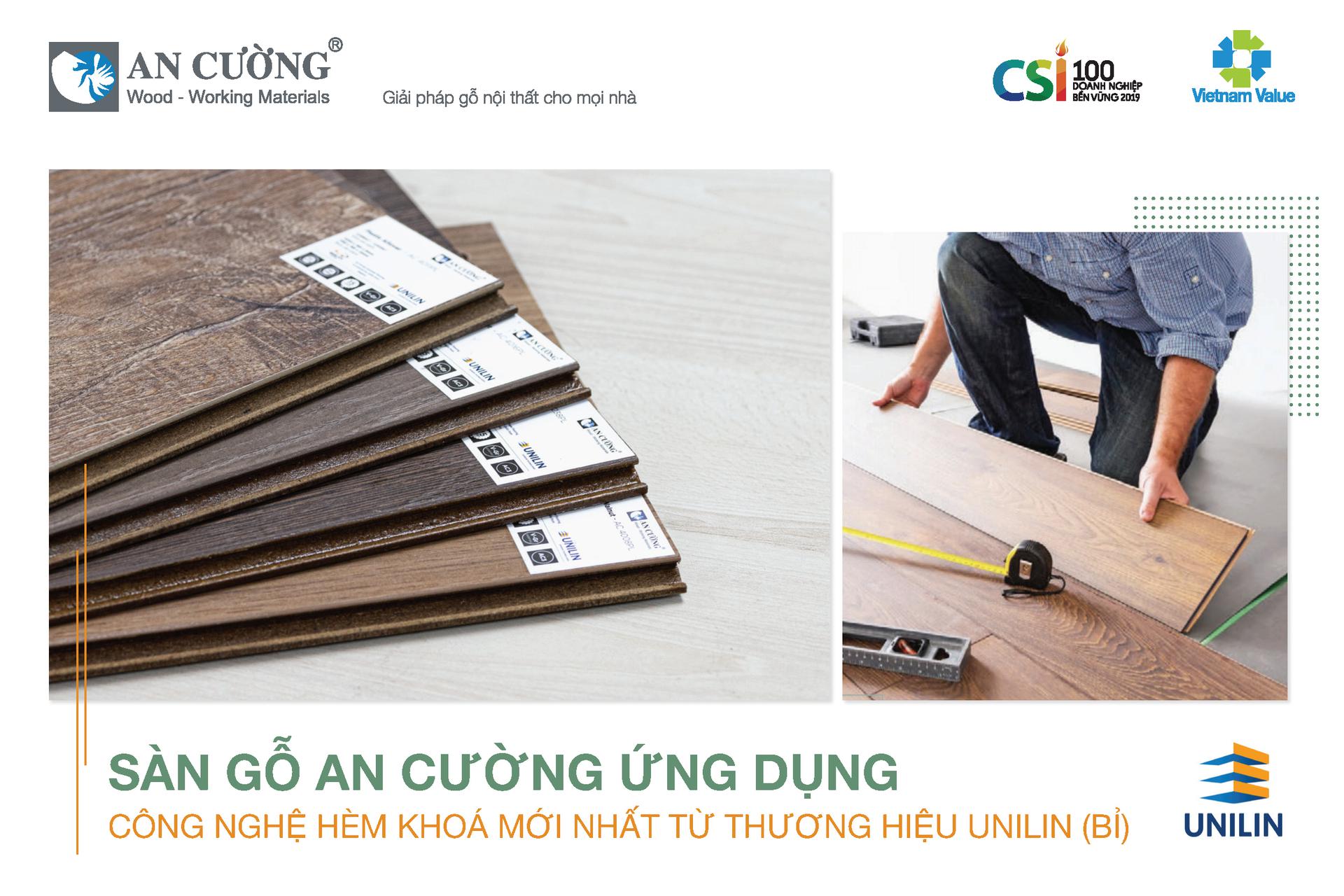 SÀN GỖ AN CƯỜNG ỨNG DỤNG CÔNG NGHỆ HÈM KHOÁ MỚI NHẤT TỪ THƯƠNG HIỆU UNILIN (BỈ)