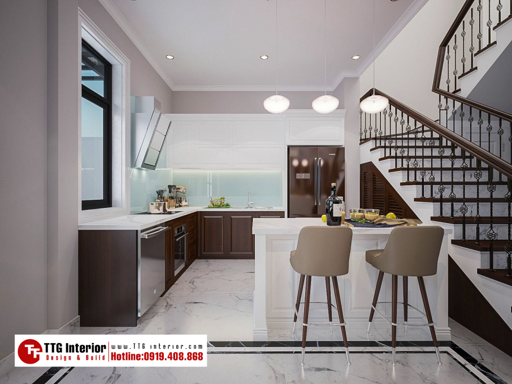 Thiết kế nội thất biệt thự liền kề Mr.T - Paris Vinhomes Imperia, Hải Phòng 3 Thiết kế nội thất biệt thự liền kề Mr.T